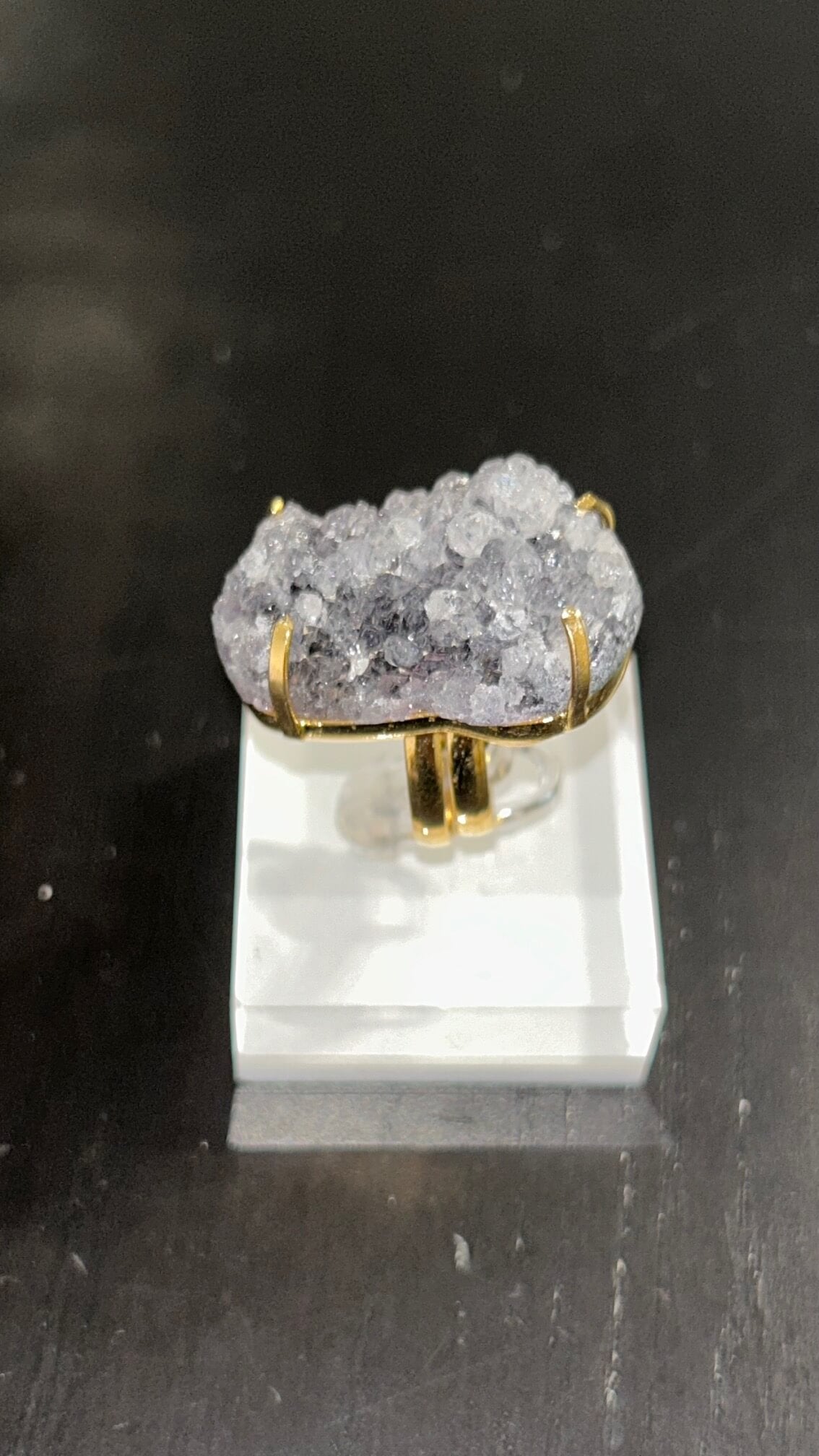 anel drusa de ametista