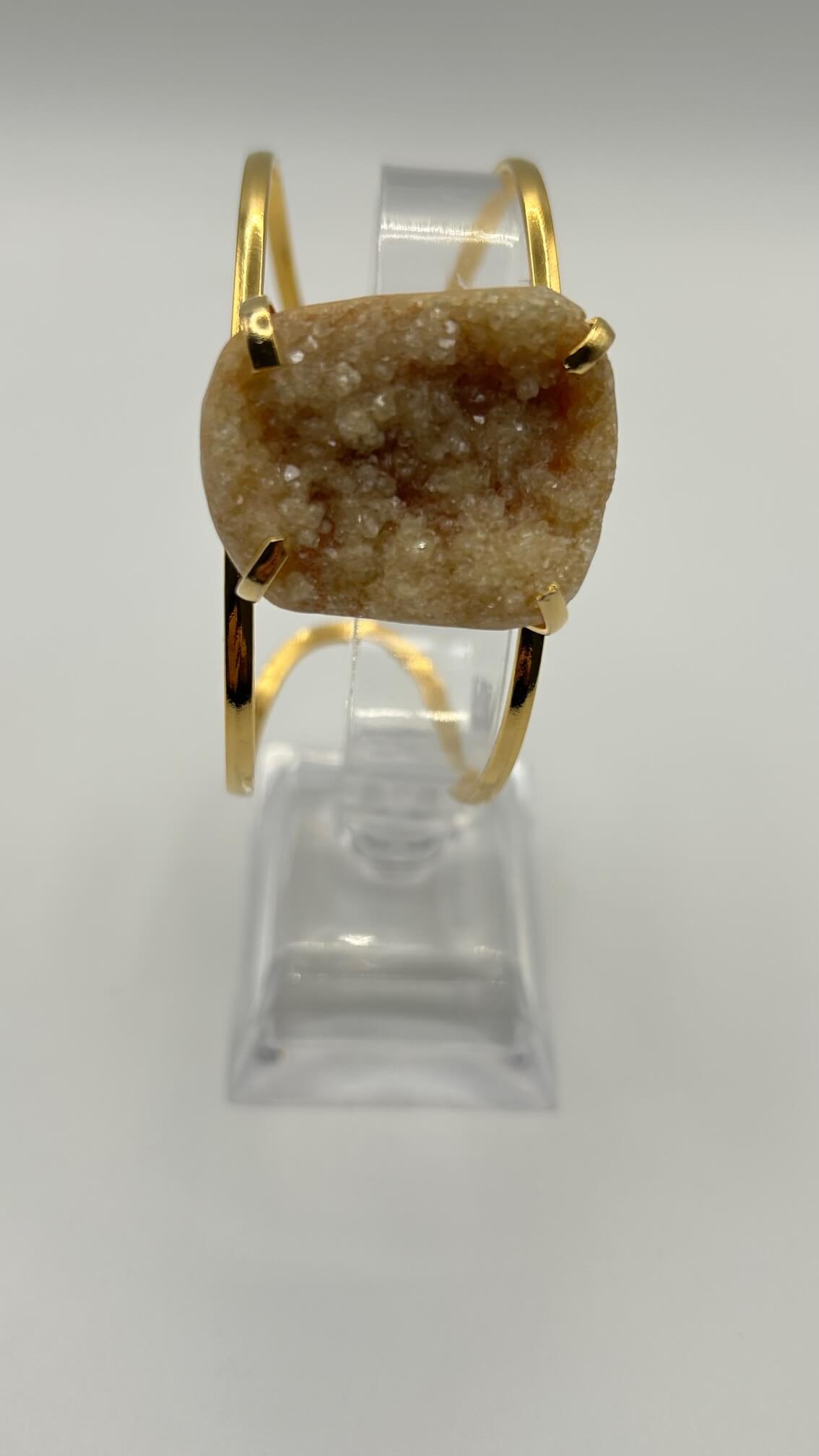 bracelete drusa de citrino