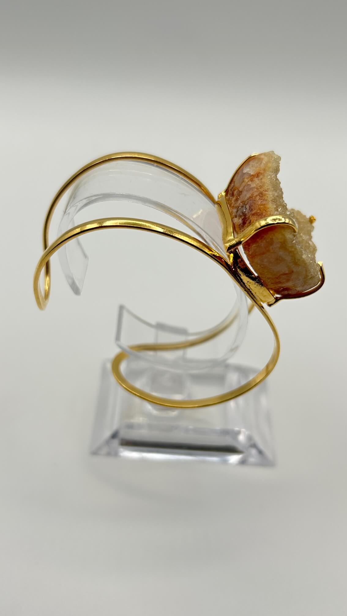 bracelete drusa de citrino