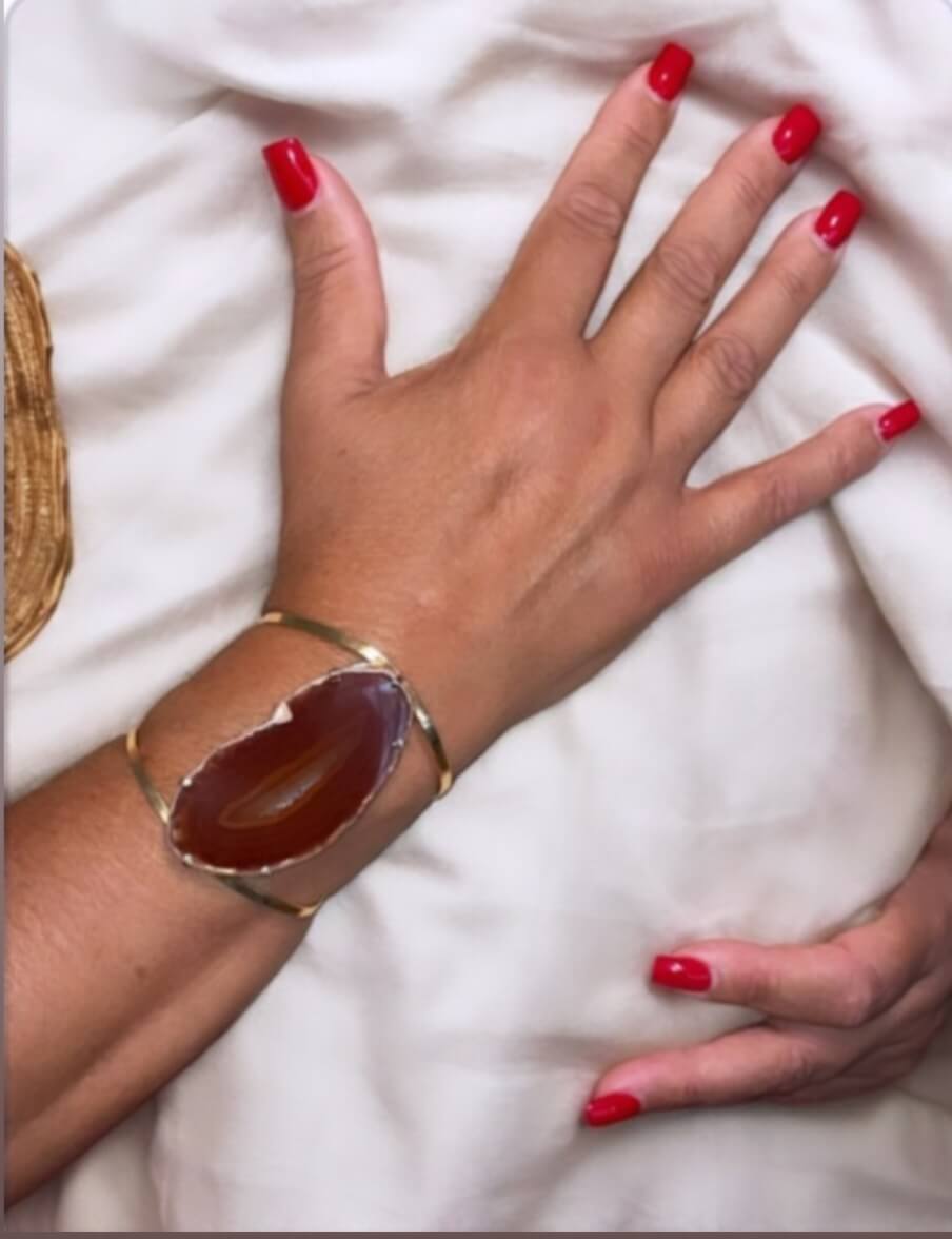 pulsera de ágata de fuego