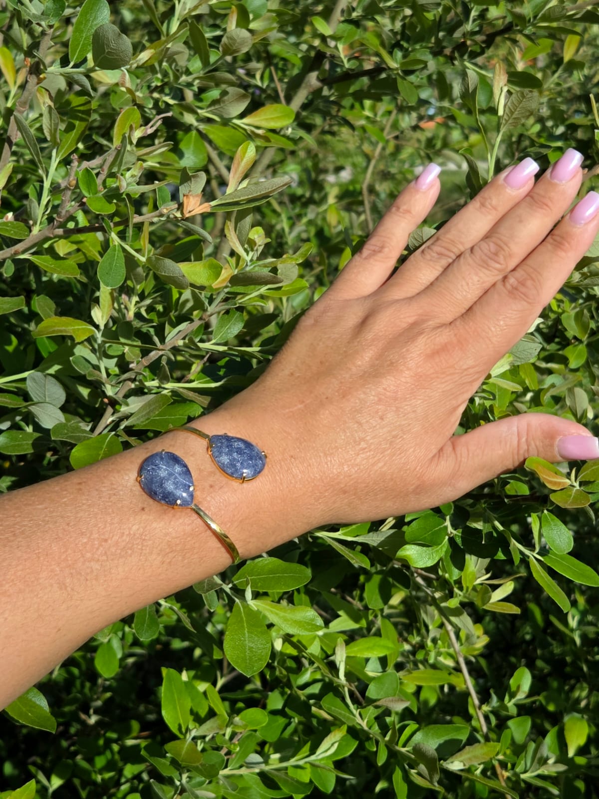 bracelete 2 pedras sodalita