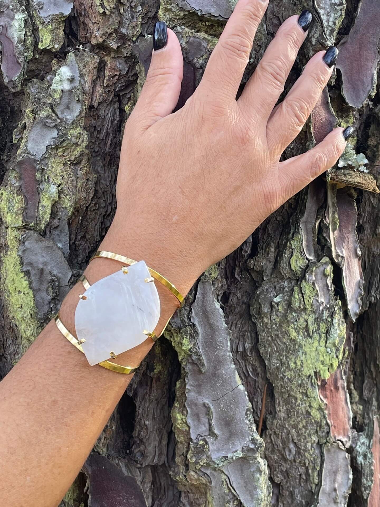 Pulsera de cuarzo blanco