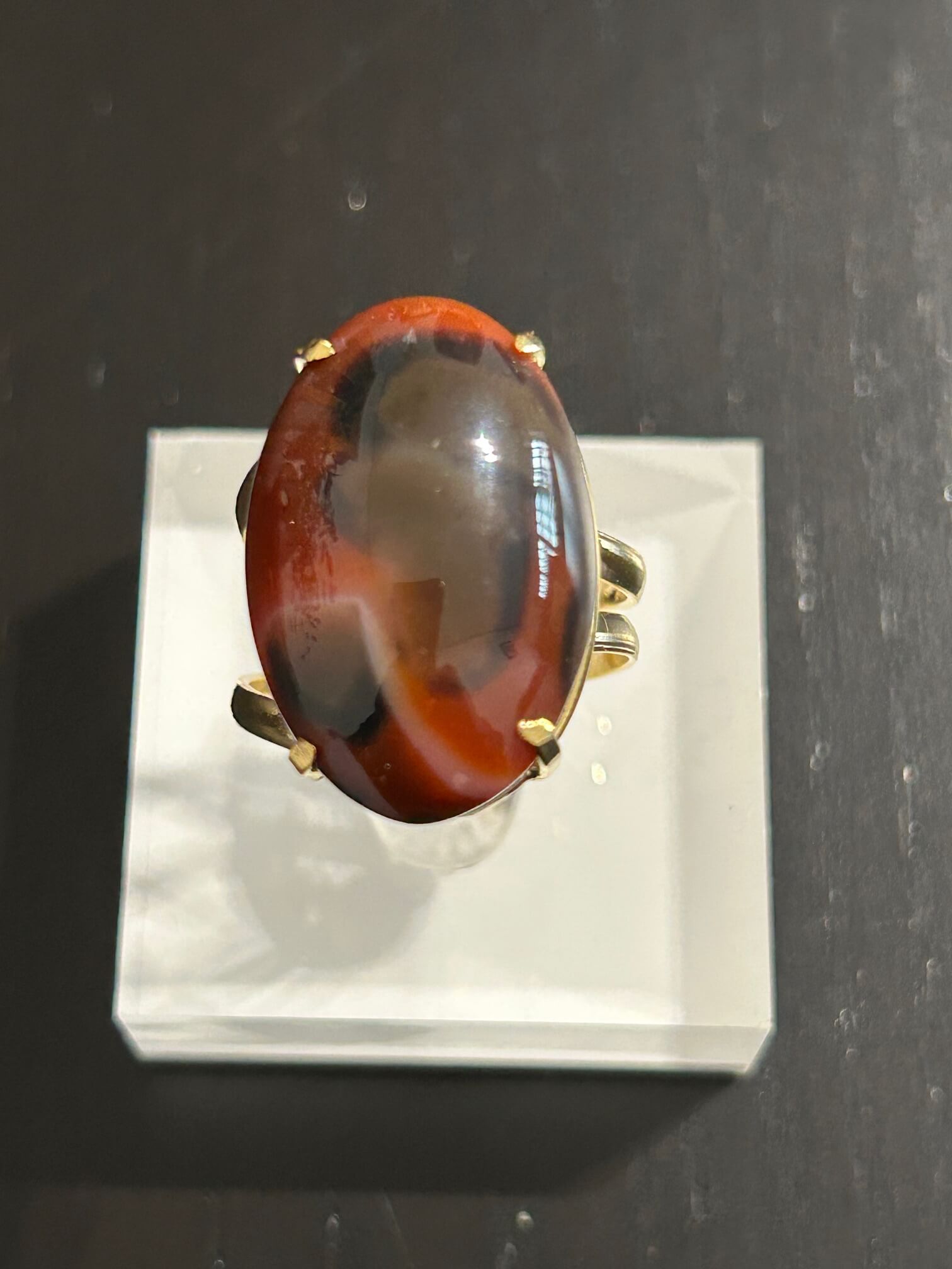 anel agata de fogo