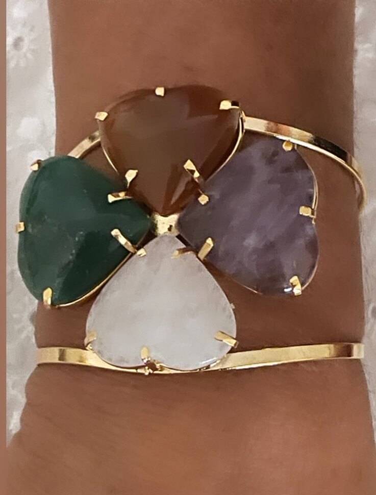 Bracelete trevo 4 pedras