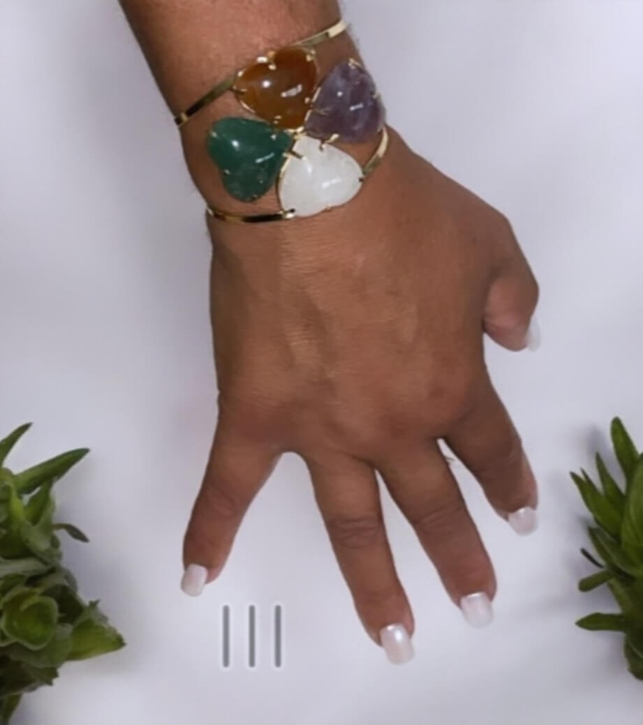 Bracelete trevo 4 pedras