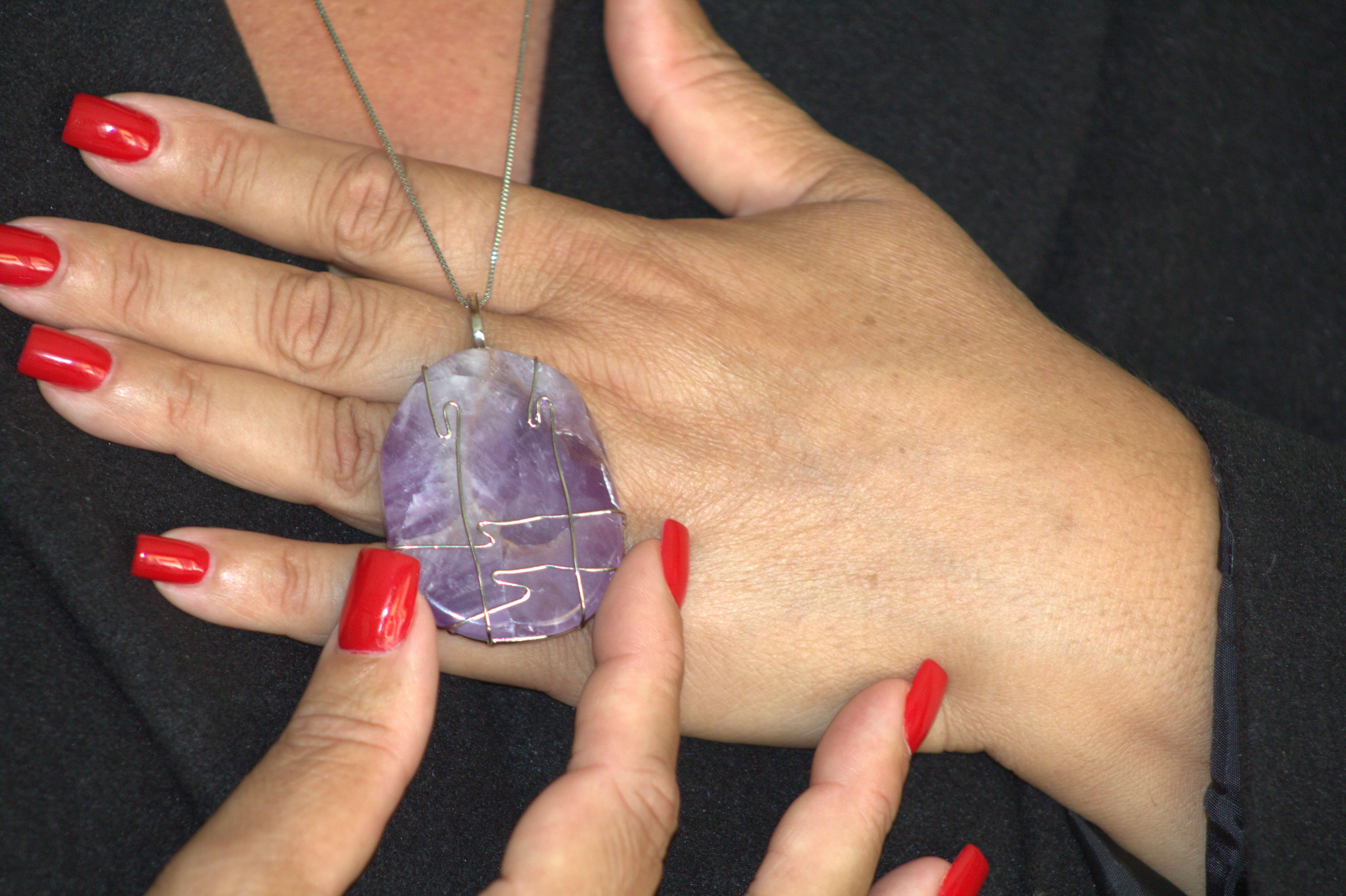 Colar ametista aramado